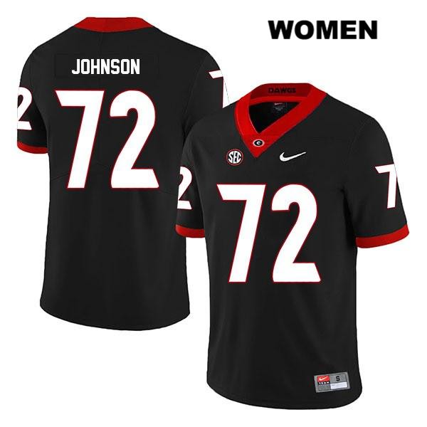 Georgia Bulldogs Women's Netori Johnson #72 NCAA Legend Authentic Black Nike Stitched College Football Jersey AZB4056YE